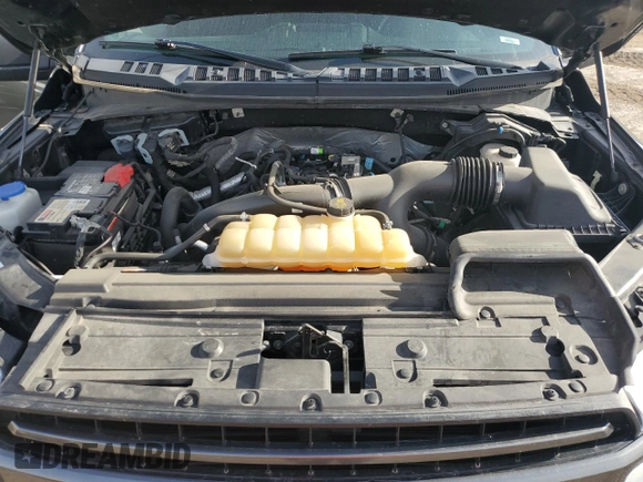 2019 Ford F-150 XL with VIN 1FTEW1EP7KFB35766, listed as a Copart auction lot 58234955 with 76,489 mi miles and Salvage title. Bid and sale history available at DreamBid. Image 11.