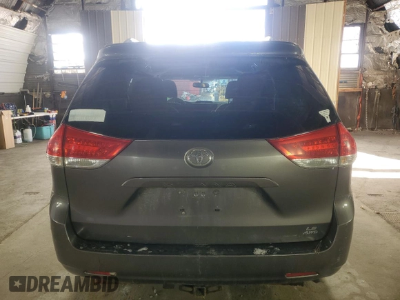 2013 Toyota Sienna LE with VIN 5TDJK3DCXDS059838, listed as a Copart auction lot 52107215 with 142,582 mi miles and Clean Title. Bid and sale history available at carsss.com. Image 6.