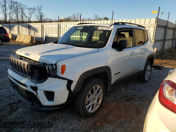 2023 Jeep Renegade Latitude with VIN ZACNJDB11PPP23194, listed as a Copart auction lot 45451995 with 7,123 mi miles and Salvage Title. Bid and sale history available at carsss.com. Image 1.