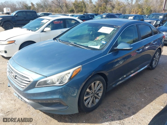 2016 Hyundai Sonata 2.4L Sport with VIN 5NPE34AF0GH338552, listed as a IAAI auction lot 41221255 with 148,849 mi miles. Bid and sale history available at carsss.com. Image 18.