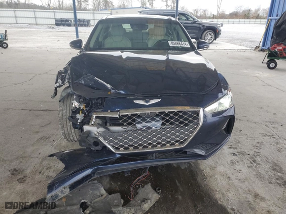 2019 Genesis G70 3.3T Advanced with VIN KMTG34LE0KU027801, listed as a Copart auction lot 85866414 with 43,114 mi miles and Salvage Title. Bid and sale history available at carsss.com. Image 5.