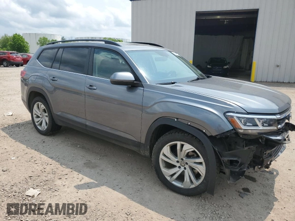 2023 Volkswagen Atlas SE with VIN 1V2KR2CAXPC553339, listed as a Copart auction lot 59667335 with 62,416 mi miles and Salvage title. Bid and sale history available at DreamBid. Image 4.