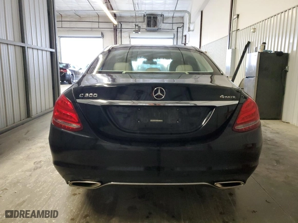 2015 Mercedes-Benz C-Class C 300 Luxury with VIN 55SWF4KB5FU012247, listed as a Copart auction lot 43686545 with 87,876 mi miles and Salvage Title. Bid and sale history available at carsss.com. Image 6.