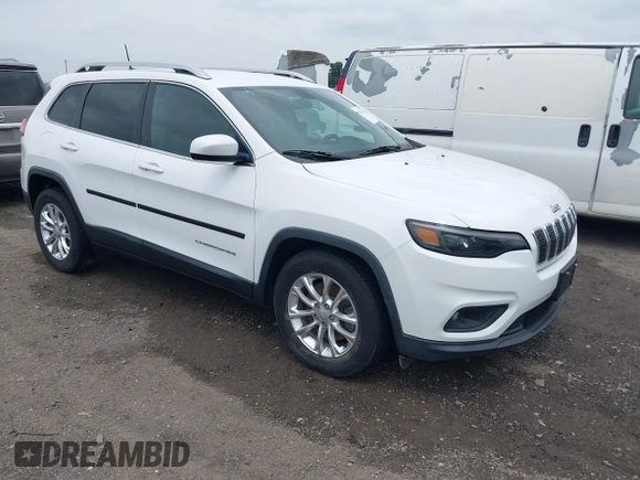 2019 Jeep Cherokee Latitude z VIN 1C4PJLCB8KD145129, wystawiony jako IAAI lot #42291722 z przebiegiem 89 155 mil mil oraz . Historia ofert i sprzedaży dostępna na DreamBid. Obrazek 1.