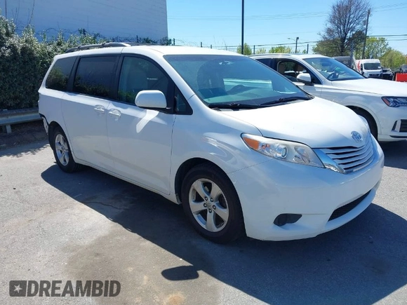2016 Toyota Sienna LE AAS with VIN 5TDKK3DC0GS718129, listed as a IAAI auction lot 41818130 with 145,863 mi miles. Bid and sale history available at carsss.com. Image 1.