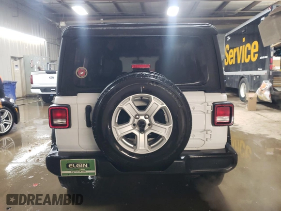2022 Jeep Wrangler Unlimited Sport S with VIN 1C4HJXDG4NW180085, listed as a Copart auction lot 87685325 with 53,586 mi miles and Salvage Title. Bid and sale history available at DreamBid. Image 6.