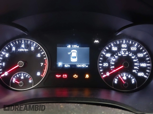 2020 Kia Optima LX with VIN 5XXGT4L34LG418924, listed as a IAAI auction lot 42314647 with 104,767 mi miles and . Bid and sale history available at DreamBid. Image 7.