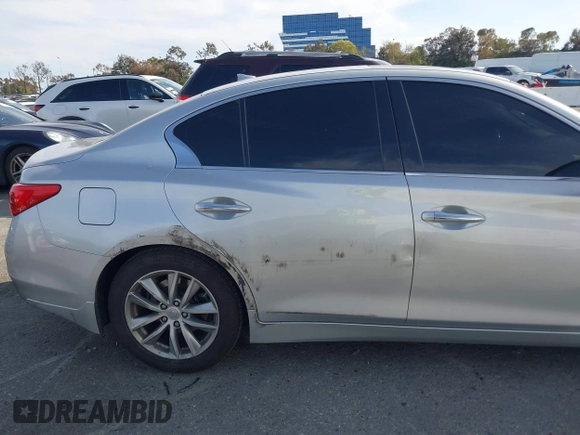 2014 Infiniti Q50 Sport with VIN JN1BV7AP9EM674097, listed as a IAAI auction lot 41741697 with 105,797 mi miles and . Bid and sale history available at DreamBid. Image 17.