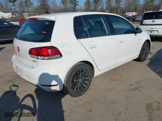 2013 Volkswagen Golf TDI w/Sunroof & Nav with VIN WVWNM7AJ5DW127811, listed as a IAAI auction lot 41417955 with 138,177 mi miles. Bid and sale history available at carsss.com. Image 4.