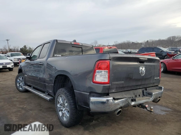 2021 Ram 1500 Big Horn with VIN 1C6SRFBT6MN727653, listed as a Copart auction lot 46327465 with 91,220 mi miles and Salvage Title. Bid and sale history available at carsss.com. Image 2.
