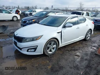 2015 Kia Optima LX with VIN KNAGM4A75F5644401, listed as a IAAI auction lot 41672679 with 217,636 mi miles. Bid and sale history available at carsss.com. Image 17.
