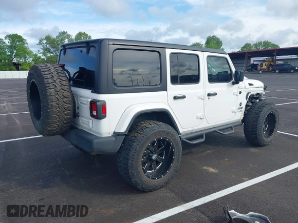 2020 Jeep Wrangler Unlimited Sport S with VIN 1C4HJXDN6LW198065, listed as a IAAI auction lot 42049279 with 72,512 mi miles. Bid and sale history available at carsss.com. Image 4.