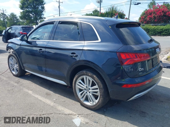2018 Audi Q5 Premium Plus with VIN WA1BNAFY7J2210253, listed as a IAAI auction lot 42742467 with 103,843 mi miles and . Bid and sale history available at DreamBid. Image 3.