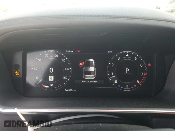 2020 Land Rover Range Rover HSE with VIN SALGS2RU3LA589434, listed as a Copart auction lot 59988515 with 40,506 mi miles and Salvage title. Bid and sale history available at DreamBid. Image 9.
