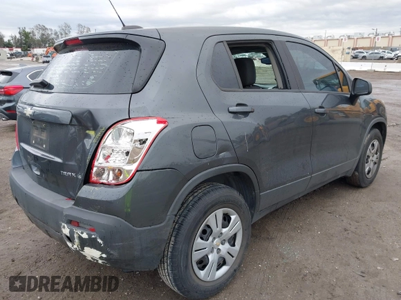2016 Chevrolet Trax LS with VIN 3GNCJKSB3GL279615, listed as a IAAI auction lot 41776307 with 79,517 mi miles. Bid and sale history available at carsss.com. Image 4.