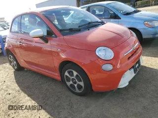 2013 FIAT 500e with VIN 3C3CFFGE1DT752612, listed as a Copart auction lot 41524515 with 56,659 mi miles and Salvage Title. Bid and sale history available at carsss.com. Image 4.