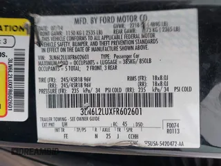 2015 Lincoln MKZ Hybrid with VIN 3LN6L2LUXFR602601, listed as a IAAI auction lot 41956495 with 346,448 mi miles. Bid and sale history available at carsss.com. Image 9.