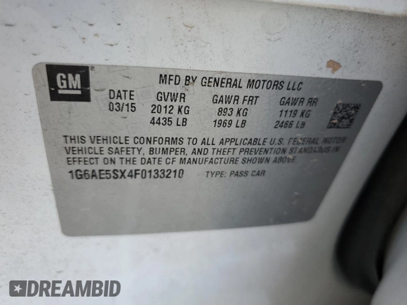 2015 Cadillac ATS Premium with VIN 1G6AE5SX4F0133210, listed as a Copart auction lot 77027604 with 80,682 mi miles and Salvage Title. Bid and sale history available at carsss.com. Image 12.
