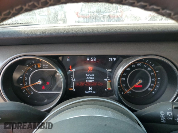 2022 Jeep Wrangler Unlimited Sahara Altitude with VIN 1C4HJXEG6NW117231, listed as a Copart auction lot 71226934 with 36,897 mi miles and Clean title. Bid and sale history available at DreamBid. Image 9.