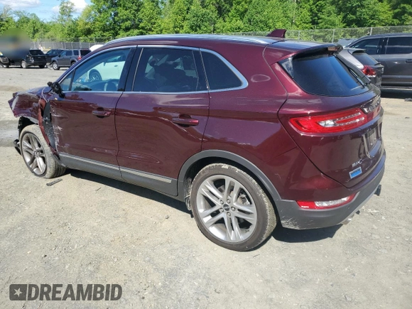 2018 Lincoln MKC Reserve z VIN 5LMCJ3D95JUL22995, wystawiony jako Copart lot #55973495 z przebiegiem 16 215 mil mil oraz Szkoda całkowita • Salvage title. Historia ofert i sprzedaży dostępna na DreamBid. Obrazek 2.