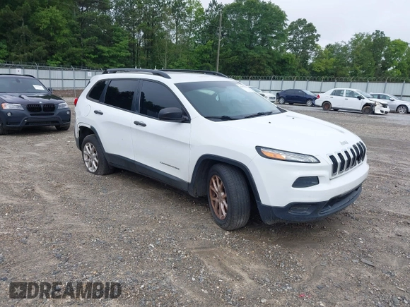 2016 Jeep Cherokee Sport with VIN 1C4PJLAB6GW190729, listed as a IAAI auction lot 42493948 with 164,613 mi miles and . Bid and sale history available at DreamBid. Image 1.