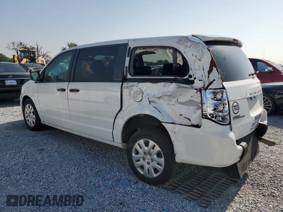 2019 Dodge Grand Caravan SE with VIN 2C4RDGBG0KR568174, listed as a Copart auction lot 55955085 with 42,250 mi miles and Salvage Title. Bid and sale history available at DreamBid. Image 2.