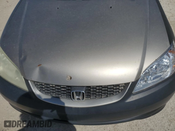 2005 Honda Civic LX with VIN 1HGEM225X5L052595, listed as a Copart auction lot 52519155 with Not Provided miles and Salvage Title. Bid and sale history available at DreamBid. Image 11.