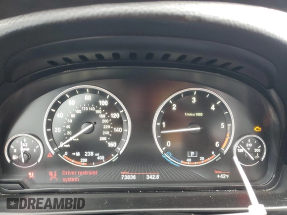 2015 BMW 5 Series 535d xDrive with VIN WBAFV3C58FD687019, listed as a Copart auction lot 81601614 with 73,836 mi miles and Clean title. Bid and sale history available at DreamBid. Image 9.