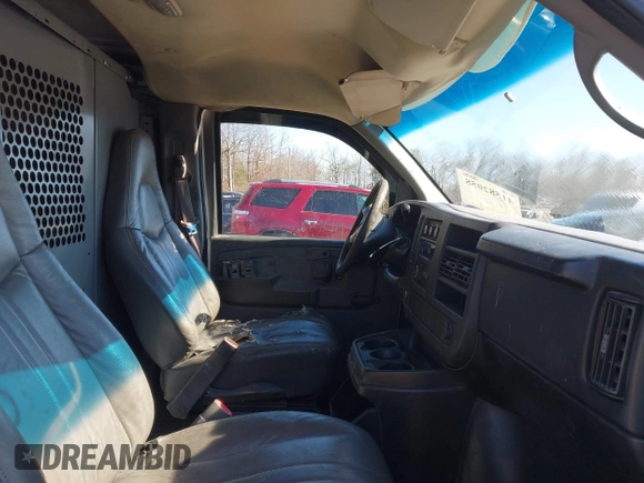 2008 Chevrolet Express Cargo Van with VIN 1GCGG25C481179562, listed as a IAAI auction lot 41582058 with 150,510 mi miles. Bid and sale history available at carsss.com. Image 5.
