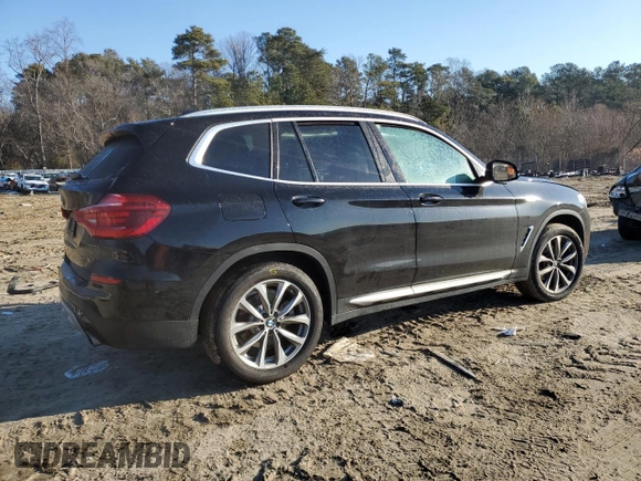 2019 BMW X3 xDrive30i with VIN 5UXTR9C54KLP89901, listed as a Copart auction lot 42340375 with 0 mi miles and Salvage Title. Bid and sale history available at carsss.com. Image 3.