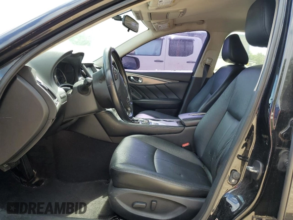 2015 Infiniti Q50 with VIN JN1BV7AP4FM358818, listed as a Copart auction lot 59081465 with 133,503 mi miles and Salvage title. Bid and sale history available at DreamBid. Image 7.