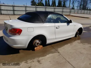 2012 BMW 1 Series 128i with VIN WBAUL7C53CVM83027, listed as a Copart auction lot 48802675 with 107,436 mi miles and Clean Title. Bid and sale history available at carsss.com. Image 3.