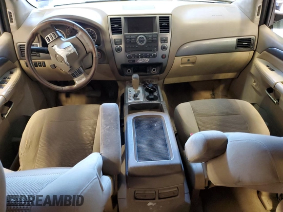 2010 Nissan Armada Titanium z VIN 5N1BA0ND1AN605968, wystawiony jako Copart lot #46100125 z przebiegiem Nie podano mil oraz Czysty tytuł • Clean title. Historia ofert i sprzedaży dostępna na DreamBid. Obrazek 8.