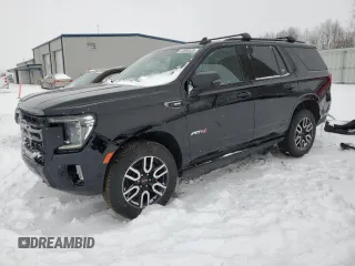 2023 GMC Yukon AT4 with VIN 1GKS2CKD4PR163281, listed as a Copart auction lot 44990525 with 54,966 mi miles and Salvage Title. Bid and sale history available at carsss.com. Image 1.