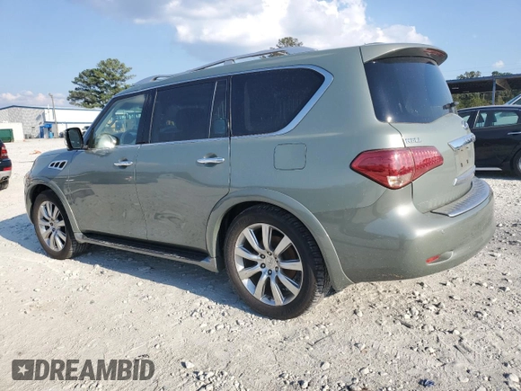 2011 Infiniti QX56 7-passenger with VIN JN8AZ2NE8B9006786, listed as a Copart auction lot 74598254 with 164,074 mi miles and Salvage Title. Bid and sale history available at carsss.com. Image 2.