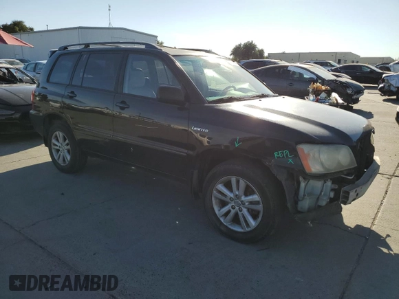2006 Toyota Highlander Hybrid with VIN JTEEW21A060007395, listed as a Copart auction lot 71890524 with 236,086 mi miles and Salvage Title. Bid and sale history available at carsss.com. Image 4.