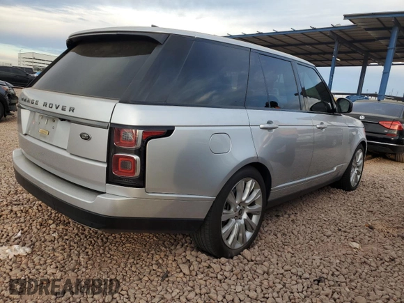2018 Land Rover Range Rover with VIN SALGR2RV0JA513767, listed as a Copart auction lot 82398444 with 74,423 mi miles and Salvage title. Bid and sale history available at DreamBid. Image 3.