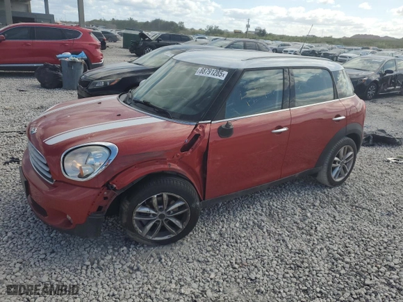 2013 MINI Cooper Countryman with VIN WMWZB3C57DWM09252, listed as a Copart auction lot 88791285 with 103,538 mi miles and Salvage Title. Bid and sale history available at carsss.com. Image 1.