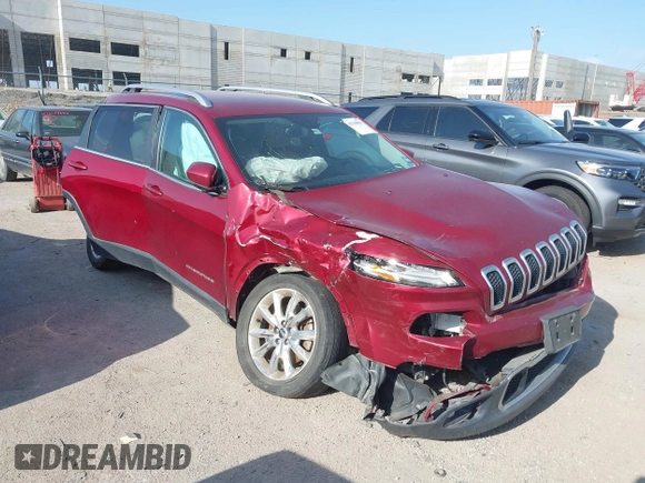 2016 Jeep Cherokee Limited z VIN 1C4PJLDB8GW160935, wystawiony jako IAAI lot #42548891 z przebiegiem 106 884 mil mil oraz . Historia ofert i sprzedaży dostępna na DreamBid. Obrazek 1.