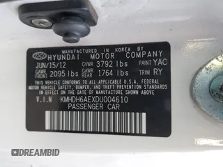 2013 Hyundai Elantra Coupe GS PZEV with VIN KMHDH6AEXDU004610, listed as a Copart auction lot 81362604 with 0 mi miles and Salvage Title. Bid and sale history available at carsss.com. Image 12.