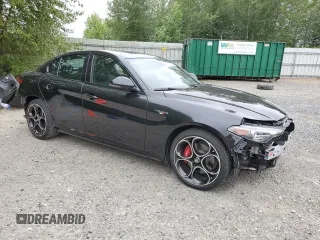 2023 Alfa Romeo Giulia Veloce with VIN ZARFANBN1P7669866, listed as a Copart auction lot 61231225 with 12,021 mi miles and Salvage title. Bid and sale history available at DreamBid. Image 4.