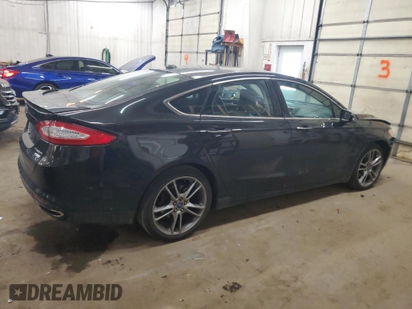 2013 Ford Fusion Titanium with VIN 3FA6P0K93DR341938, listed as a Copart auction lot 50598445 with 173,917 mi miles and Salvage Title. Bid and sale history available at DreamBid. Image 3.