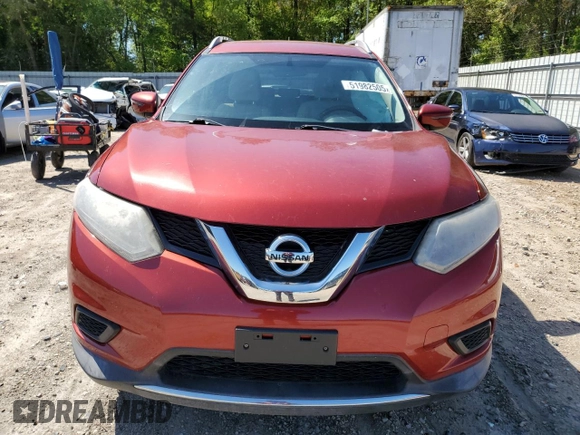 2016 Nissan Rogue S with VIN KNMAT2MT9GP662060, listed as a Copart auction lot 51982505 with 79,503 mi miles and Salvage Title. Bid and sale history available at carsss.com. Image 5.