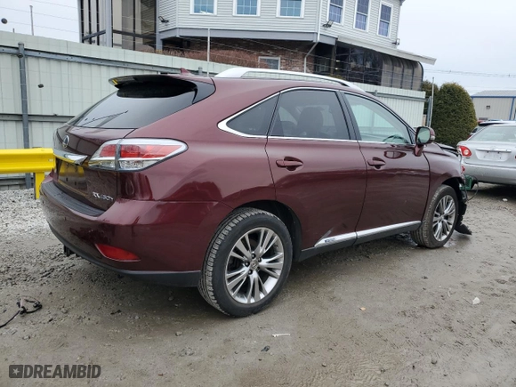2013 Lexus RX 450h with VIN JTJBC1BAXD2448314, listed as a Copart auction lot 46805655 with 106,474 mi miles and Clean Title. Bid and sale history available at carsss.com. Image 3.