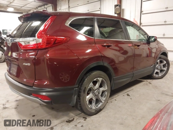 2019 Honda CR-V EX with VIN 5J6RW2H55KL021343, listed as a IAAI auction lot 41599161 with 75,727 mi miles. Bid and sale history available at carsss.com. Image 4.