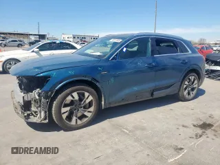 2021 Audi e-tron Premium Plus with VIN WA1LAAGE5MB030598, listed as a Copart auction lot 50411695 with 31,819 mi miles and Salvage Title. Bid and sale history available at DreamBid. Image 1.