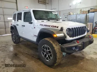 2024 Jeep Wrangler Rubicon with VIN 1C4PJXFG8RW366212, listed as a Copart auction lot 88892985 with 7,649 mi miles and Salvage Title. Bid and sale history available at DreamBid. Image 4.