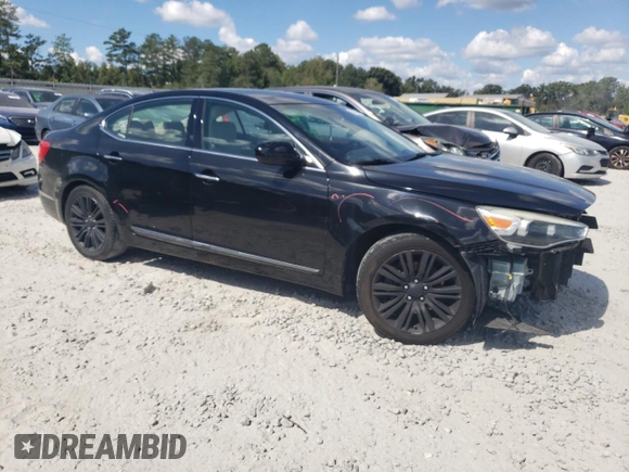 2014 Kia Cadenza Premium with VIN KNALN4D79E5141525, listed as a Copart auction lot 73497804 with 41,645 mi miles and Salvage Title. Bid and sale history available at carsss.com. Image 4.