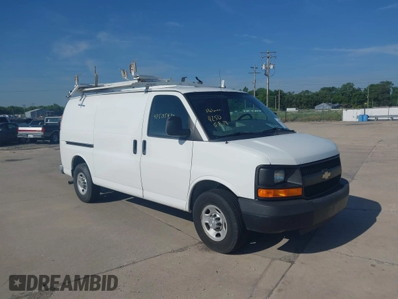2014 Chevrolet Express Cargo with VIN 1GCWGFCA5E1121007, listed as a IAAI auction lot 42505878 with 178,916 mi miles and . Bid and sale history available at DreamBid. Image 1.