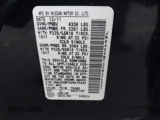 2012 Nissan Rogue S with VIN JN8AS5MT0CW275440, listed as a IAAI auction lot 41782565 with 172,574 mi miles. Bid and sale history available at carsss.com. Image 9.